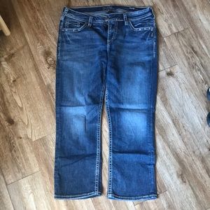 Silver Capri Jeans